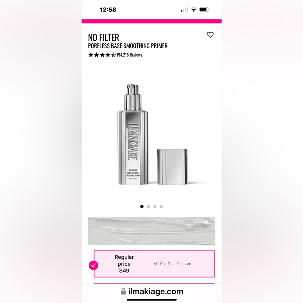 BNIB!! IL MAKIAGE - No Filter Poreless Base Smoothing Primer. NEVER USED.